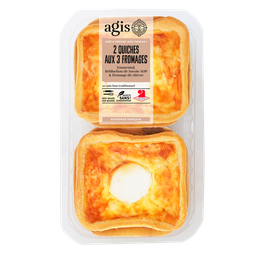 AGIS Quiches 3 fromages 2 x 150 g