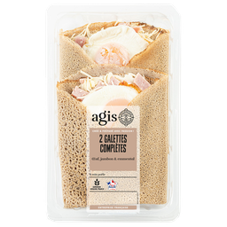 AGIS Galettes complètes œuf, jambon et emmental 300 g