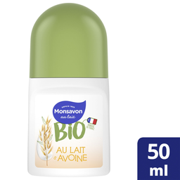 MONSAVON Déodorant Bille Femme Lait Avoine Bio 50 ml