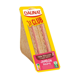 DAUNAT Sándwich Club Jamón Mantequilla 125 g