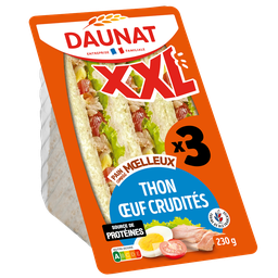 DAUNAT Sándwich XXL Atún Huevo y Crudités 230 g