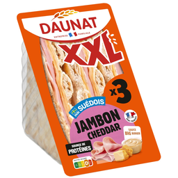 DAUNAT Sándwich pan sueco jamón cheddar ensalada 230 g