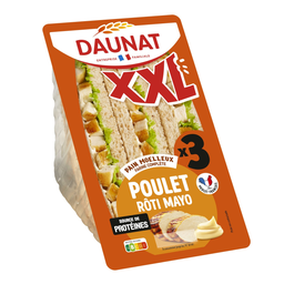 DAUNAT Sándwich XXL Pan Integral Pollo Asado Mayonesa 230 g