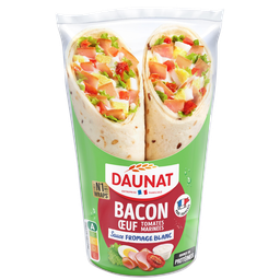 DAUNAT Sandwich wrap be wrappy bacon a la parrilla, huevos, tomates marinados 190 g