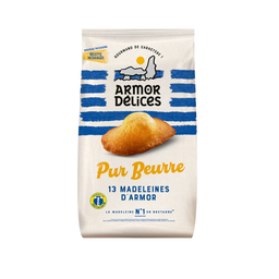 ARMOR DELICES La madeleine pur beurre individuels 13 madeleines 430 g