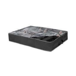 COMPACTOR Housse dessous de lit grise 12 rangements pour chaussures L'unité