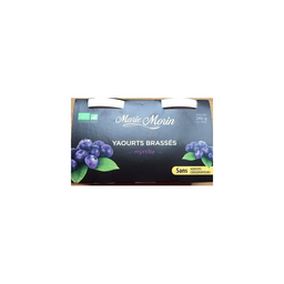 MARIEMORIN Yaourt Brassé Bio Myrtille 2 x 140 g