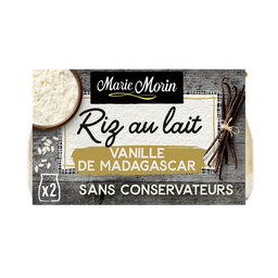 MARIE MORIN Riz au lait à la vanille de Madagascar 2x140g