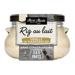 MARIE MORIN Riz au lait à la vanille de Madagascar 3 à 5 parts 500g