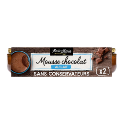 MARIE MORIN Mousse chocolat au lait MARIE MORIN — les 2 pots de 100g