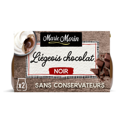 MARIE MORIN Liégeois au chocolat noir MARIE MORIN - 2 pots de 130g