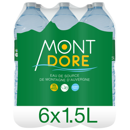MONT DORE Eau de source de montagne plate d'Auvergne 6x1,5