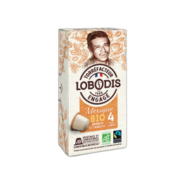 LOBODIS Cápsulas de café México Bio Arábica & Robusta Intensidad 4 50g