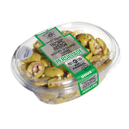 TROPIC APERO Moitiés d'olives vertes de Grèce persillade ail et persil 220 g