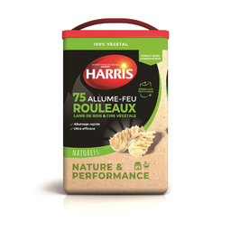 HARRIS Encendedores naturales, caja de 75 unidades