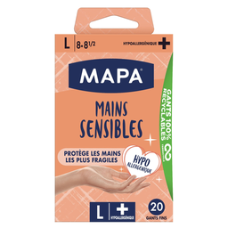 MAPA Guantes manos sensibles X20