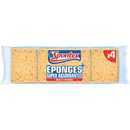 SPONTEX Carrés vaisselle super absorbantes le lot de 4