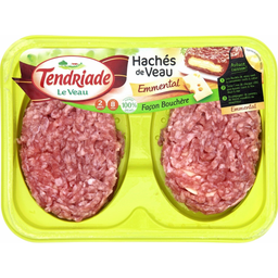 TENDRIADE Haché veau au fromage, 2 pièces 200 g