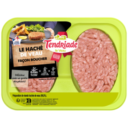 TENDRIADE Hachés veau façon bouchère les 2 pièces 100 g