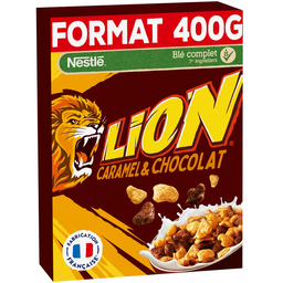 LION Céréales complètes caramel & chocolat 400 g