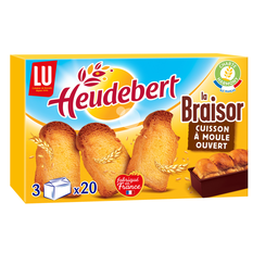 HEUDEBERT Biscottes La Braisor doradas y sabrosas 60 rebanadas 500 g