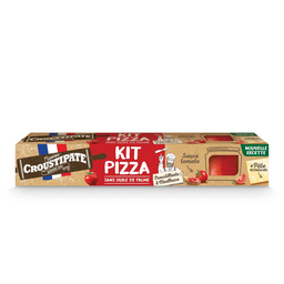 CROUSTIPATE Kit pizza rectangulaire et sauce tomate 600 g