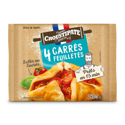 CROUSTIPATE feuilletée en carrés x4 240 g