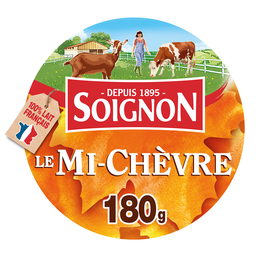 SOIGNON Fromage Mi-Chévre Au Lait Pasteurisé Doux Et Crémeux