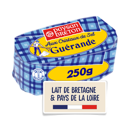 PAYSAN BRETON Beurre Moulé aux Cristaux de Sel de Guérande PAYSAN BRETON
