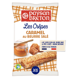 PAYSAN BRETON Crêpes fourrées au caramel au beurre salé PAYSAN BRETON - x6 Le paquetde 180g