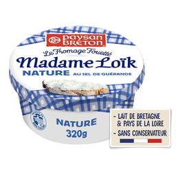 PAYSAN BRETON Fromage Fouetté Madame Loïk Nature au Sel de Guérande PAYSAN BRETON