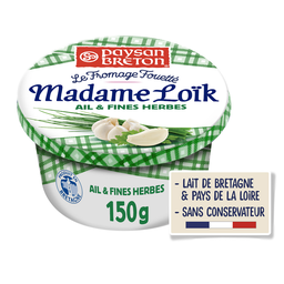 PAYSAN BRETON Fromage Fouetté Madame Loïk Ail et Fines Herbes PAYSAN BRETON