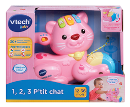 VTECH Jeux interactif - 1, 2, 3 p'tit Chat - Rose