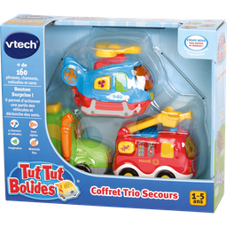 VTECH Coffret trio Pompiers Tut Bolides Pompier, ambulance, citadine le coffret avec 3 voitures