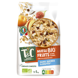 TERRES&CEREALES BIO TERRES ET CEREALES Muesli aux fruits bio 1kg