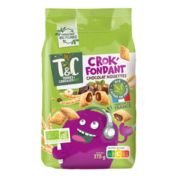 TERRES&CEREALES BIO TERRES ET CEREALES Céréales Crok'fondant chocolat noisettes bio 375g
