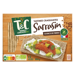 TERRES&CEREALES BIO Tartines craquantes sarrasin sans gluten Bio TERRES & CEREALES BIO
