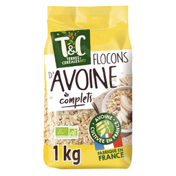 TERRES&CEREALES BIO Céréales flocons d'avoine complets Bio TERRES & CEREALES BIO