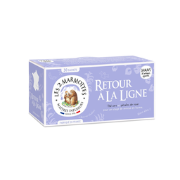LES 2 MARMOTTES Thé vert & pétales de roses, 30 sachets