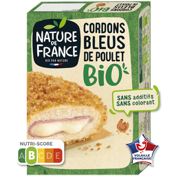 NATURE DE FRANCE Cordons bleus de poulet bio 2 pièces 200g