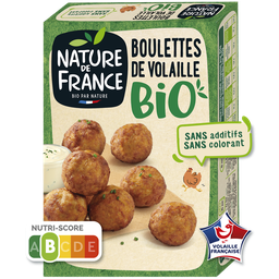 NATURE DE FRANCE Boulettes de volaille cuites bio 180g