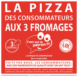 C'EST QUI LE PATRON 3-Cheese Pizza 450 g