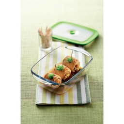 PYREX Travessa Retangular com Tampa Vidro 1 L