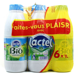 LACTEL Leite Bio Meio-Gordo 6 x 1 L