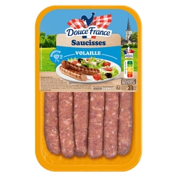 DOUCE FRANCE Salsicha de aves natural 6 peças 300 g