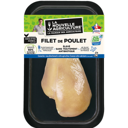 LA NOUVELLE AGRICULTURE Filet de poulet, La nouvelle agriculture, France, 1 pièce, barquette,150g