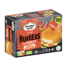 ORIENTAL VIANDES Burgers halal de poulet ORIENTAL VIANDES