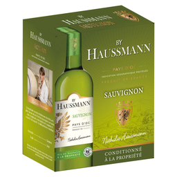 BY HAUSSMANN Vin Blanc IGP Pays d'Oc Sauvignon BY HAUSSMANN