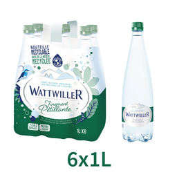 WATTWILLER Agua finamente con gas 6 x 1 L