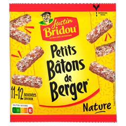 JUSTIN BRIDOU Petits Bâton de Berger Justin Bridou Nature7 bâtonnets - 75g